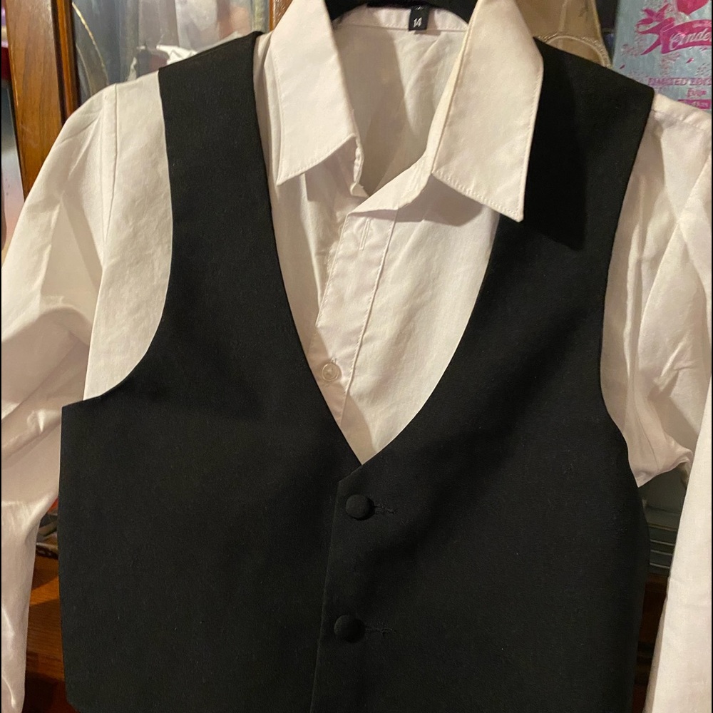 3 piece boys suit, vest and shirt set